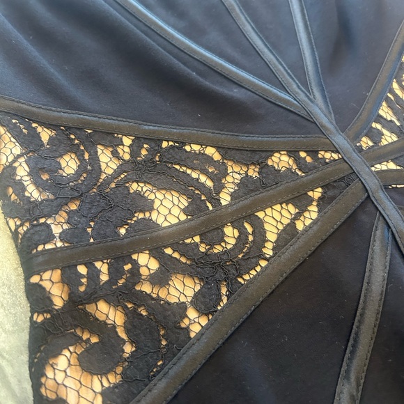 Tadashi Shoji Black Lace Inset Dress - Picture 6 of 9